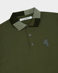 CONTRAST COLLAR POLO SHIRT WITH LOGO EMBROIDERED