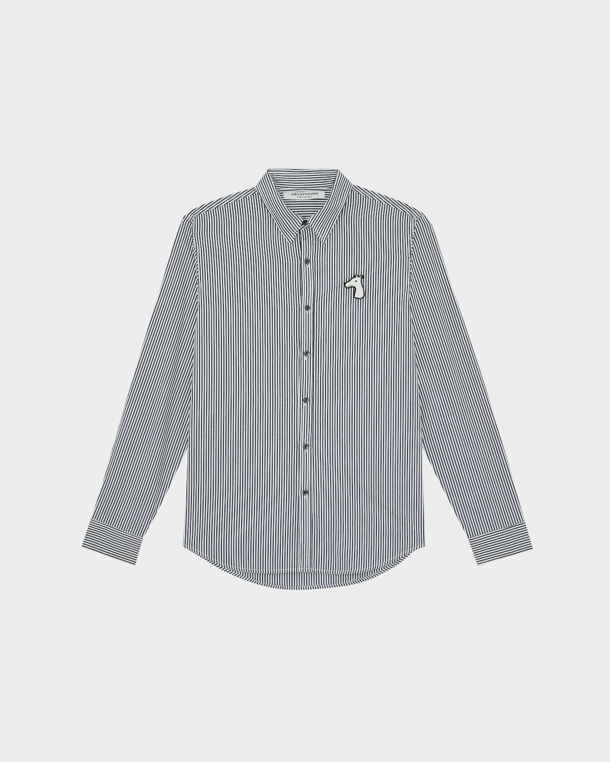 POPLIN SLIM SHIRT WITH LOGO EMBROIDERED