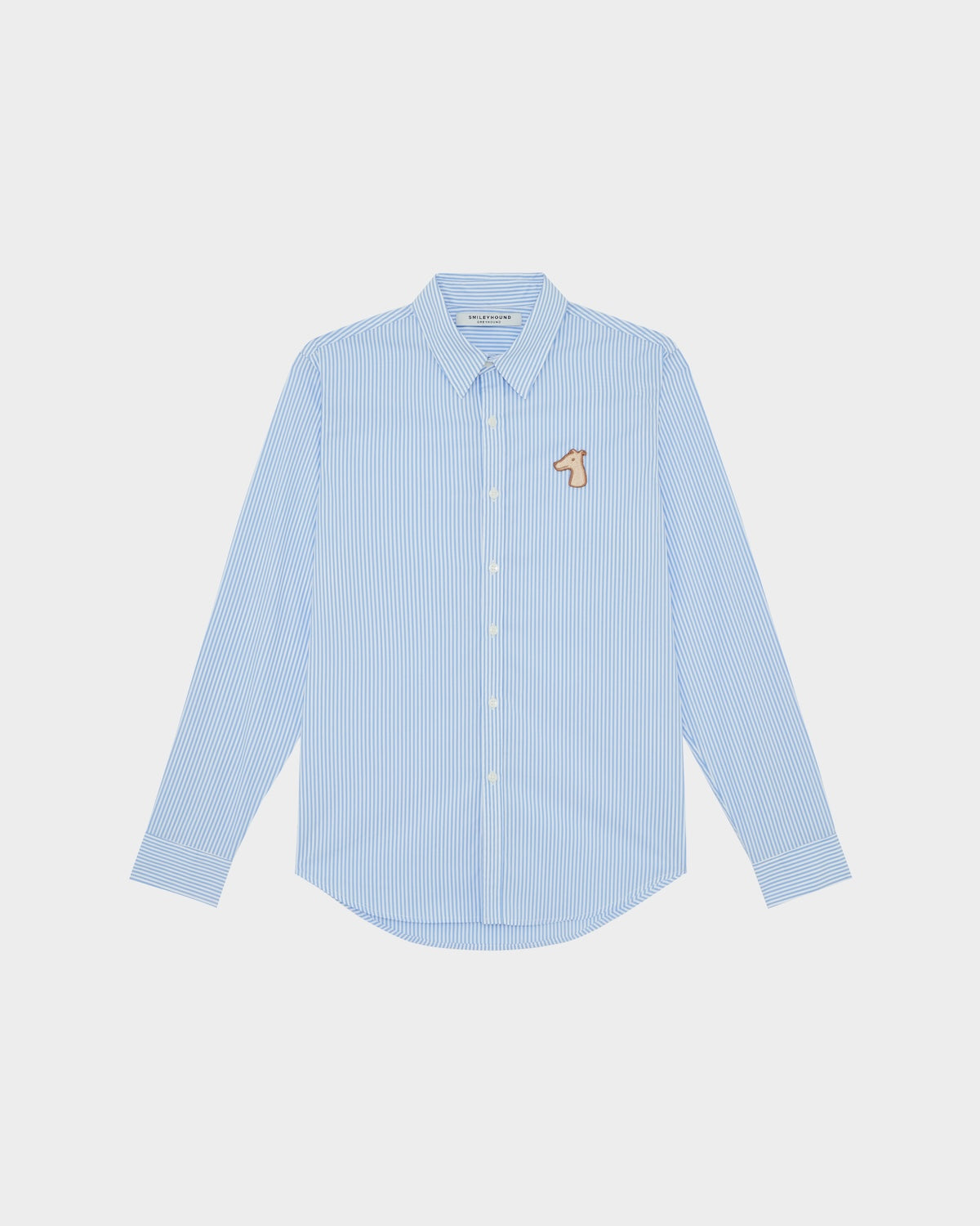 POPLIN SLIM SHIRT WITH LOGO EMBROIDERED