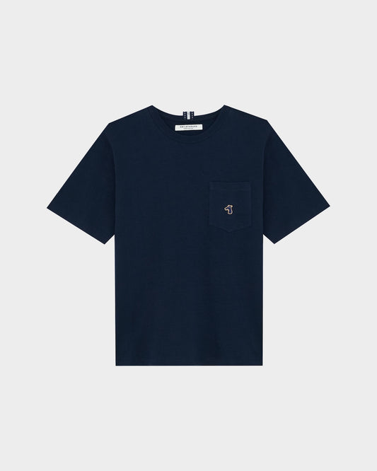 POCKET T-SHIRT WITH LOGO EMBROIDERED