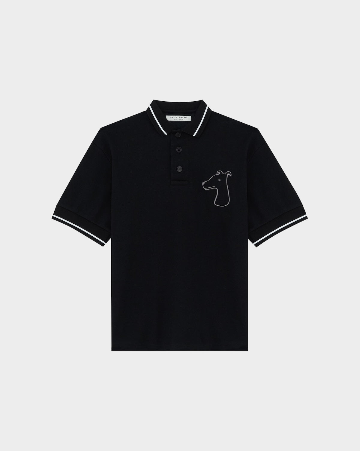 STRIP DETAILED POLO SHIRT WITH LOGO EMBROIDERED