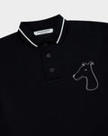 STRIP DETAILED POLO SHIRT WITH LOGO EMBROIDERED