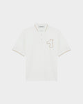STRIP DETAILED POLO SHIRT WITH LOGO EMBROIDERED