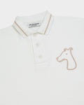 STRIP DETAILED POLO SHIRT WITH LOGO EMBROIDERED