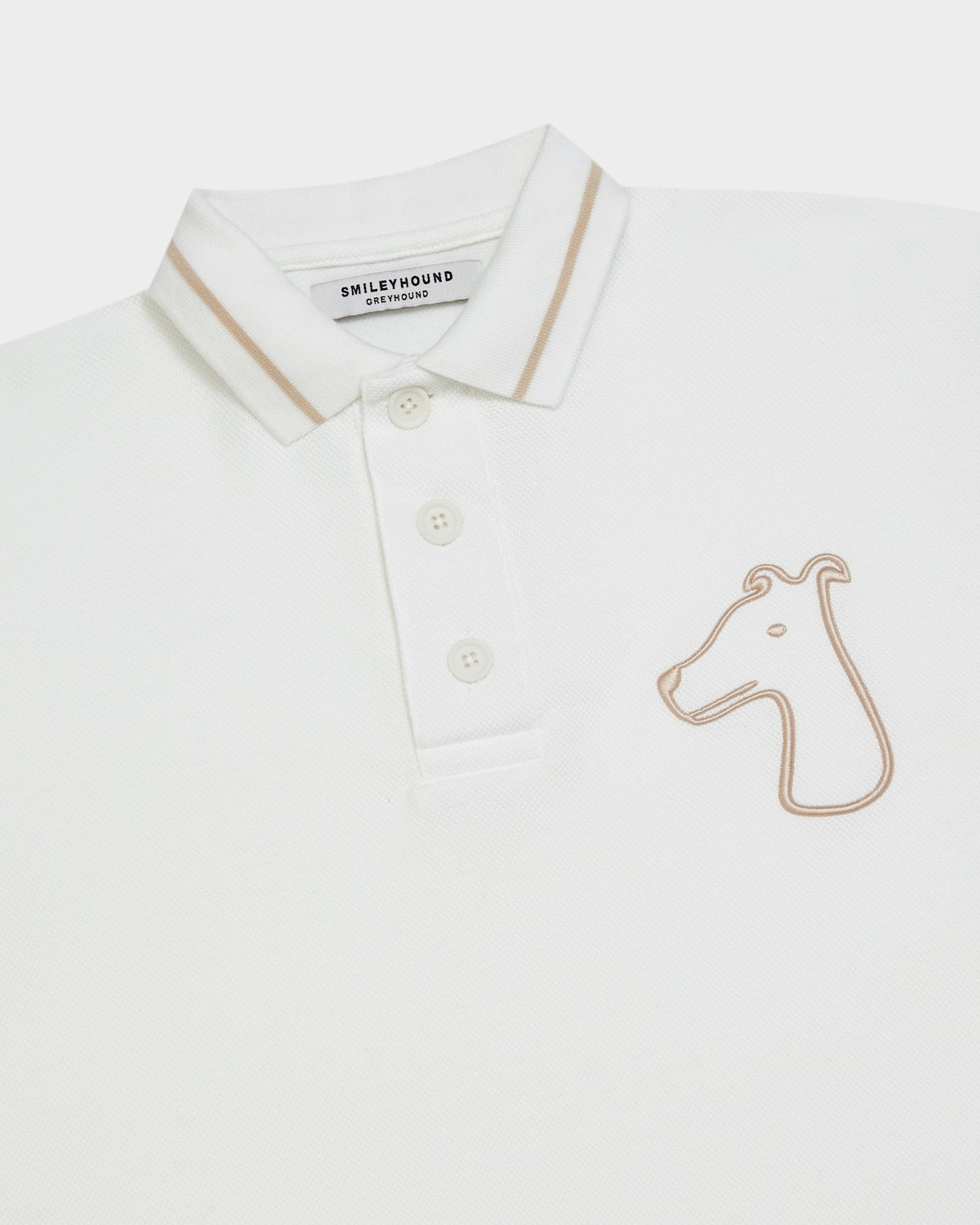 STRIP DETAILED POLO SHIRT WITH LOGO EMBROIDERED