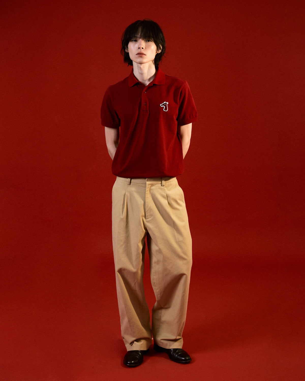 PIQUE POLO SHIRT WITH LOGO EMBROIDERED