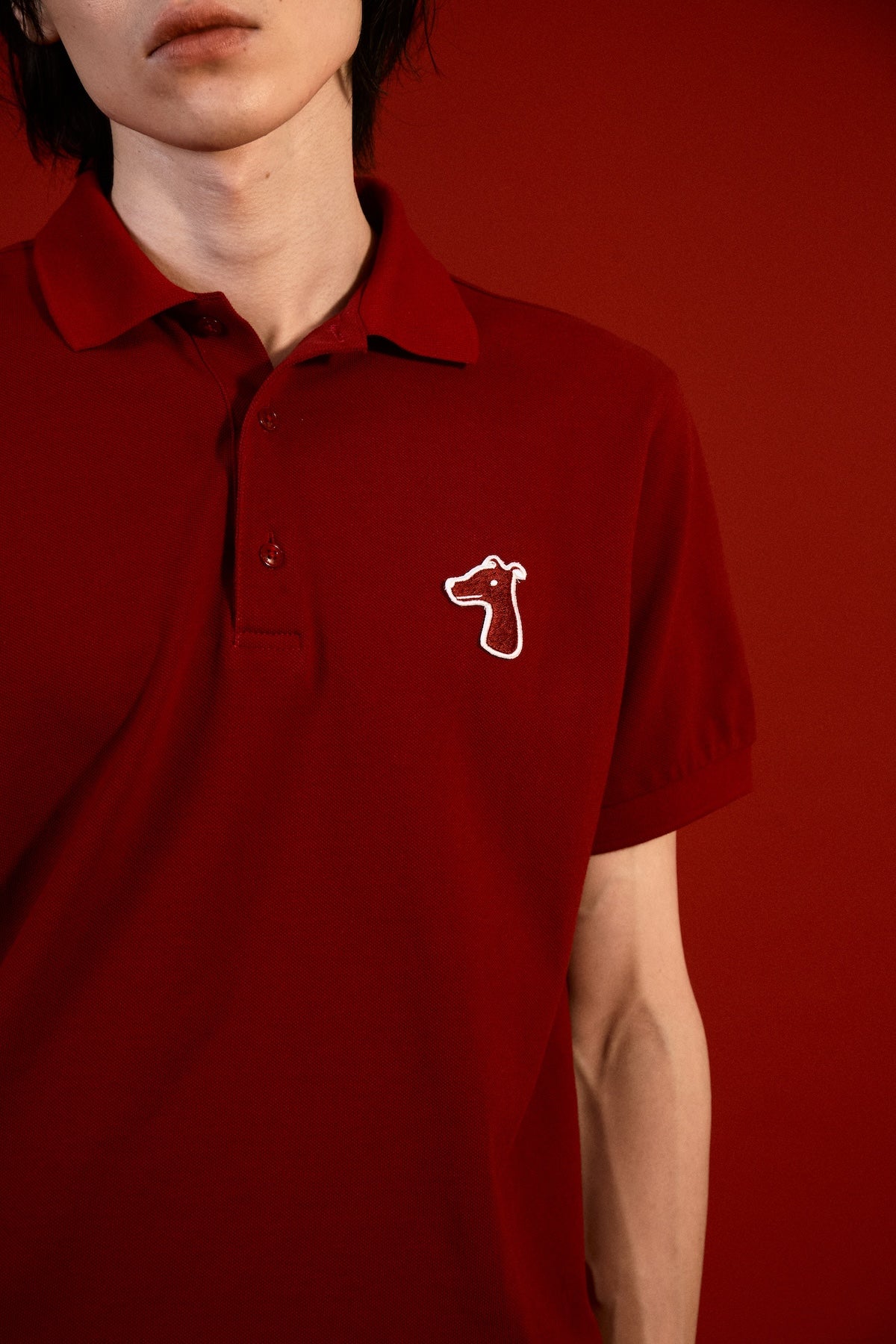 PIQUE POLO SHIRT WITH LOGO EMBROIDERED
