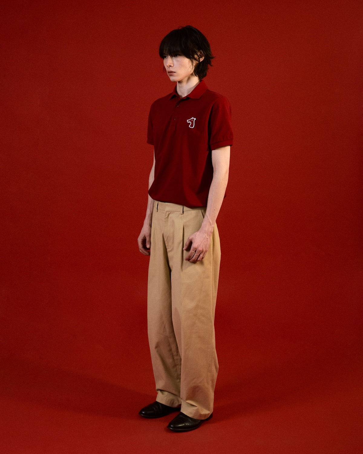 PIQUE POLO SHIRT WITH LOGO EMBROIDERED