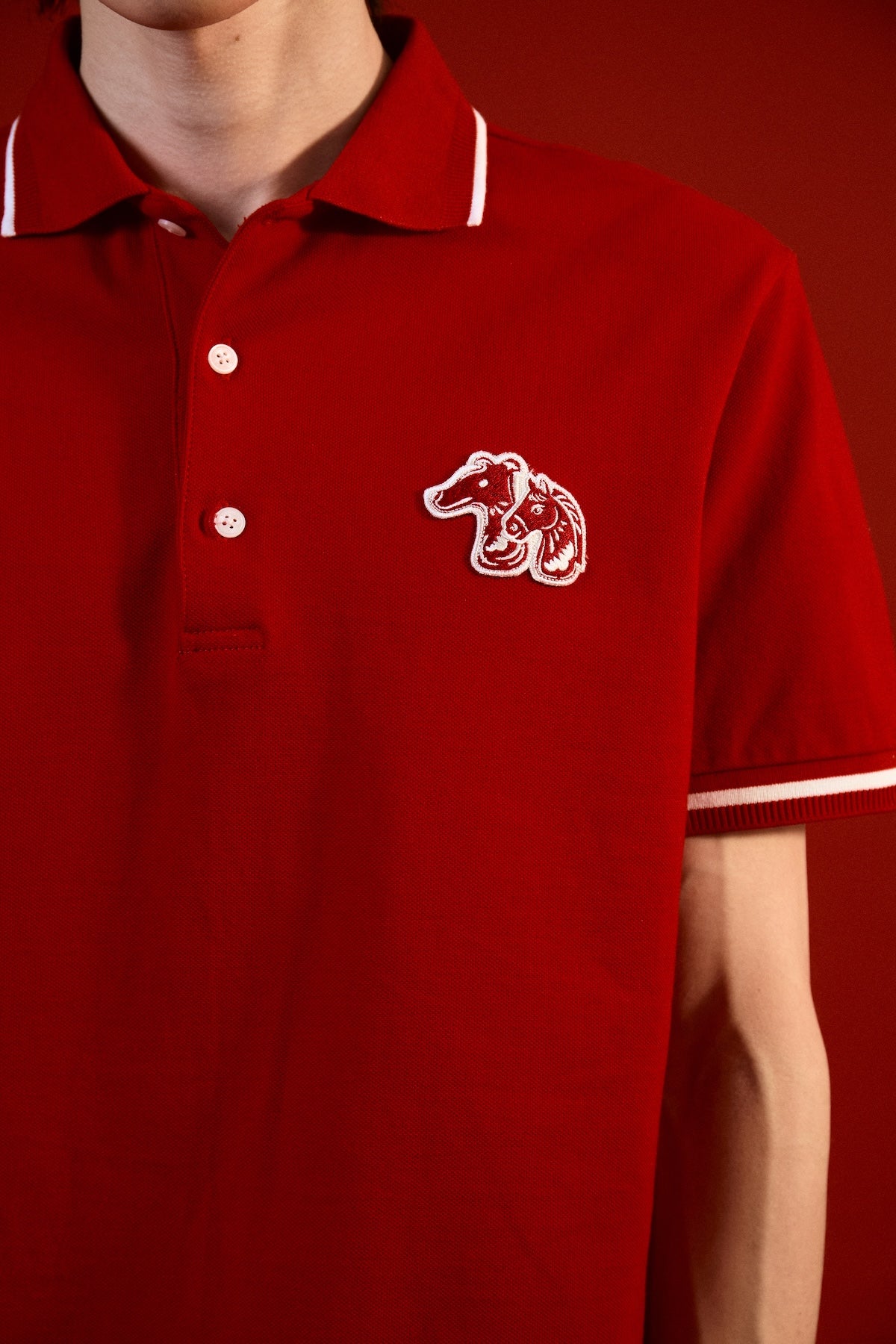 PIQUE POLO SHIRT WITH LOGO EMBROIDERED