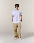 HAPPY HO HOUND STRIPRED COLLAR  POLO SHIRT