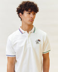 STRIPE COLLAR POLO SHIRT WITH LOGO EMBROIDERED – HOUND FOR ALL EDITION