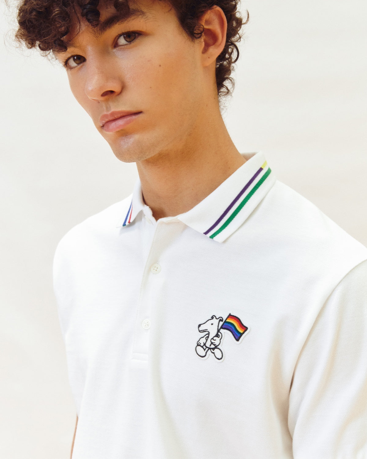 STRIPE COLLAR POLO SHIRT WITH LOGO EMBROIDERED – HOUND FOR ALL EDITION