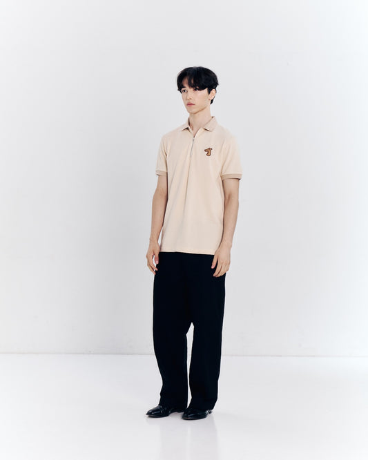 ZIP POLO SHIRT WITH LOGO EMBROIDERED