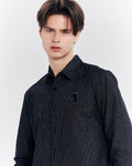 POPLIN SLIM SHIRT WITH LOGO EMBROIDERED
