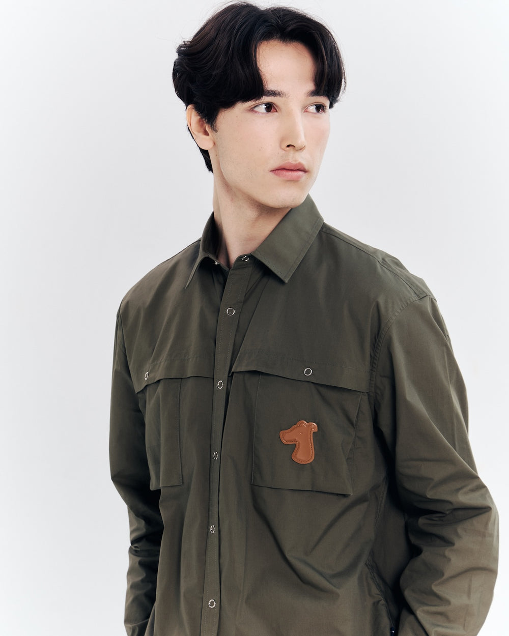 REGULAR NYLON SHIRT WITH SMILEYHOUND LOGO