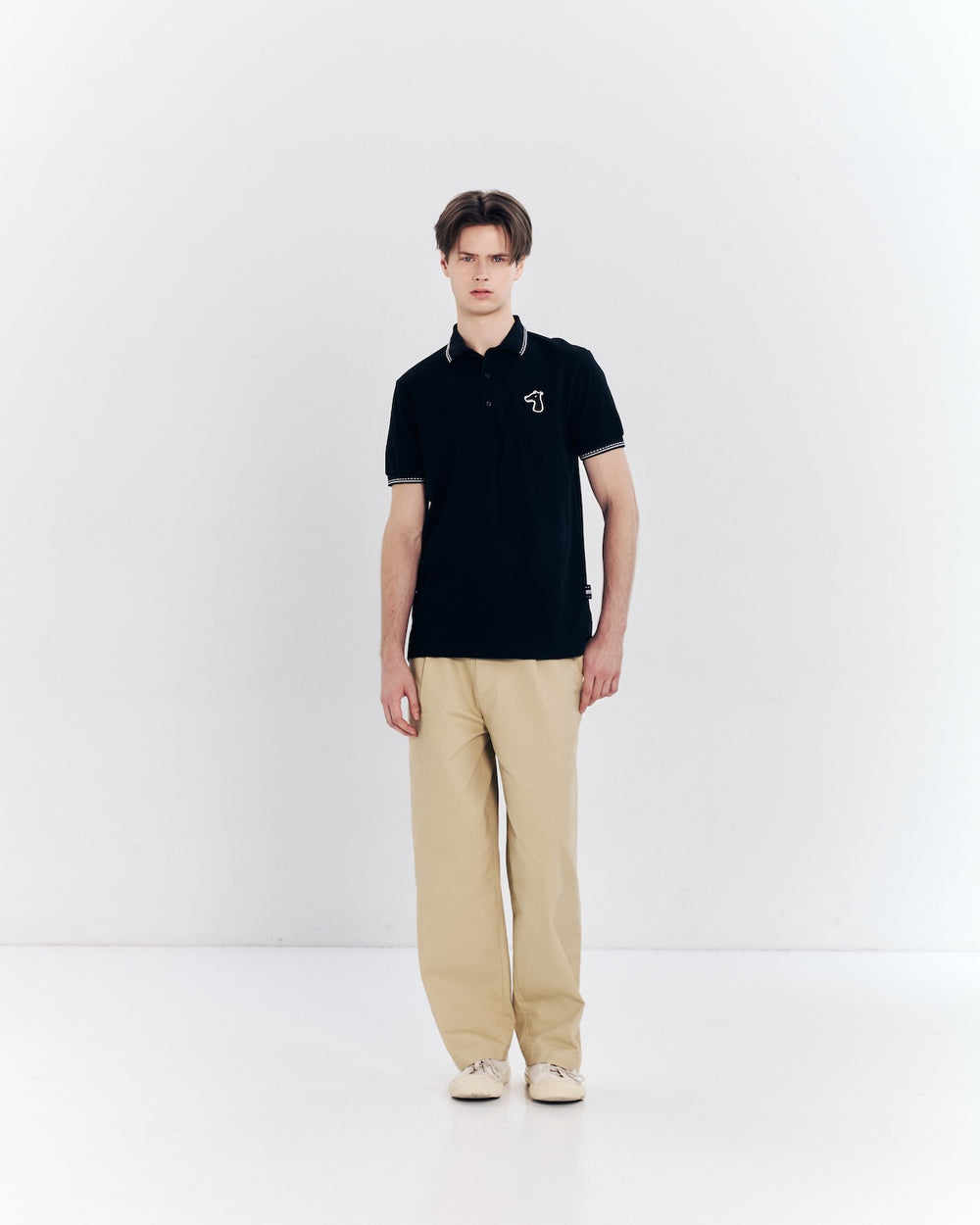 PIQUE POLO SHIRT WITH LOGO EMBROIDERED