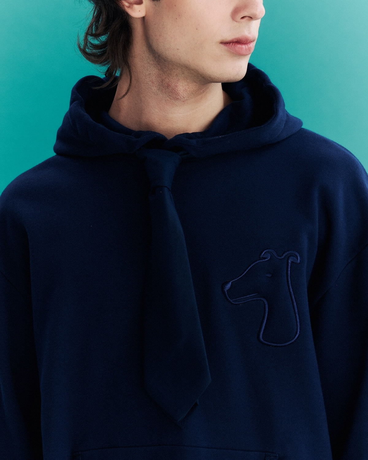 SMILEYHOUND NECKTIE HOODIE