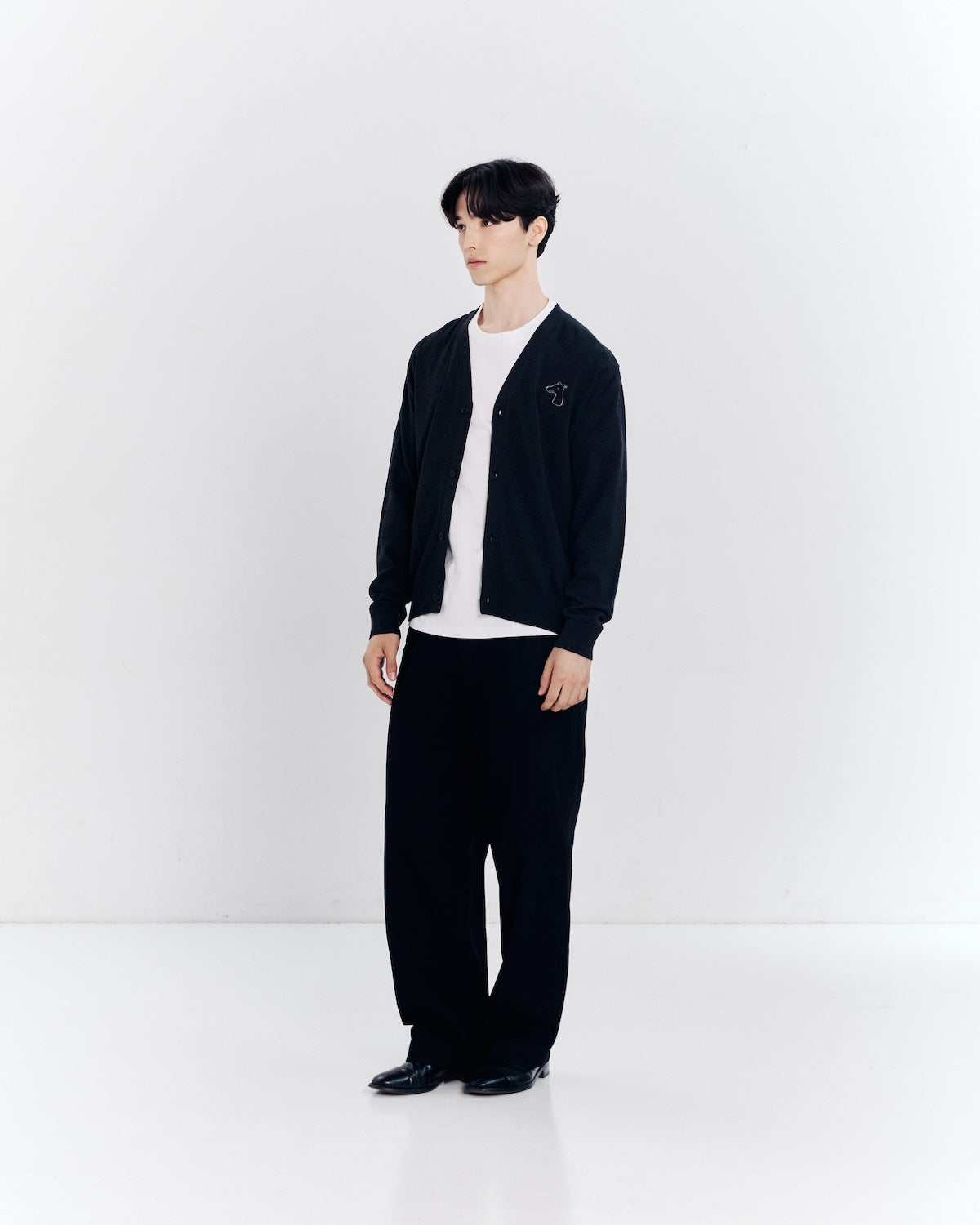 SMILEYHOUND KNITTED CARDIGAN WITH LOGO EMBROIDERED