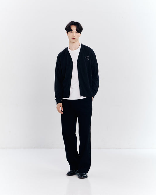 SMILEYHOUND KNITTED CARDIGAN WITH LOGO EMBROIDERED