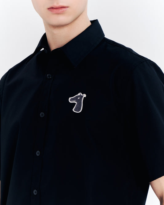 SHORT SLEEVE SHIRT WITH LOGO EMBROIDERED