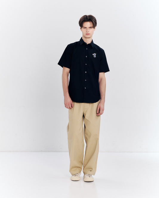 SHORT SLEEVE SHIRT WITH LOGO EMBROIDERED
