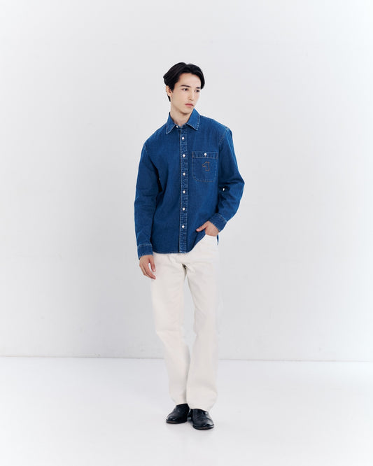 SMILEYHOUND LONG SLEEVE DENIM SHIRT