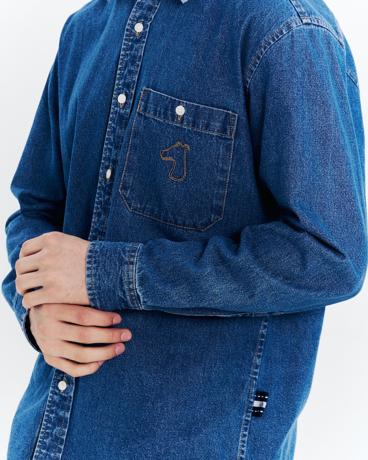 SMILEYHOUND LONG SLEEVE DENIM SHIRT