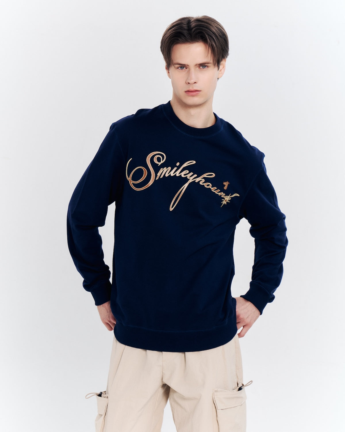 SMILEYHOUND SWEATER  LOGO FRENCH TERRY