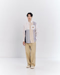 STRIPED COLOR-BLOCK SHIRT WITH LOGO EMBROIDERED
