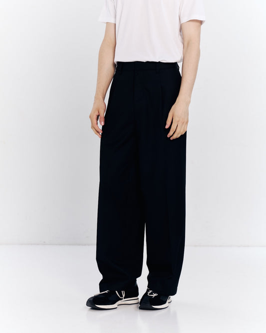 BALLOON FIT COTTON TWILL PANTS