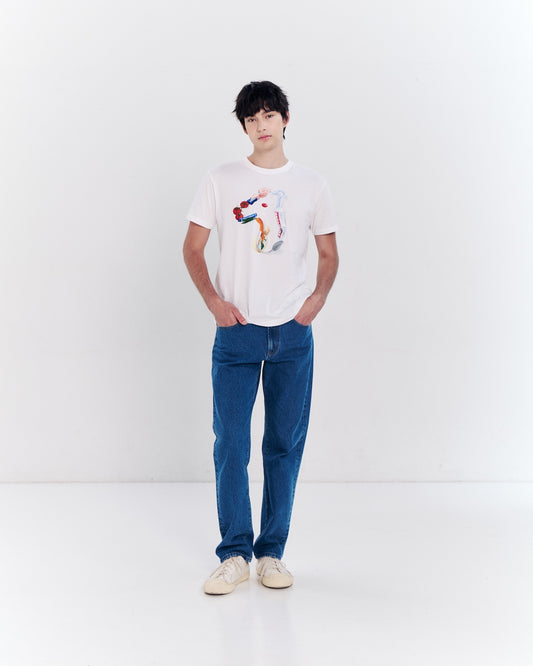 CLASSIC FIT T-SHIRT WITH LOGO GRAPHIC PRINT