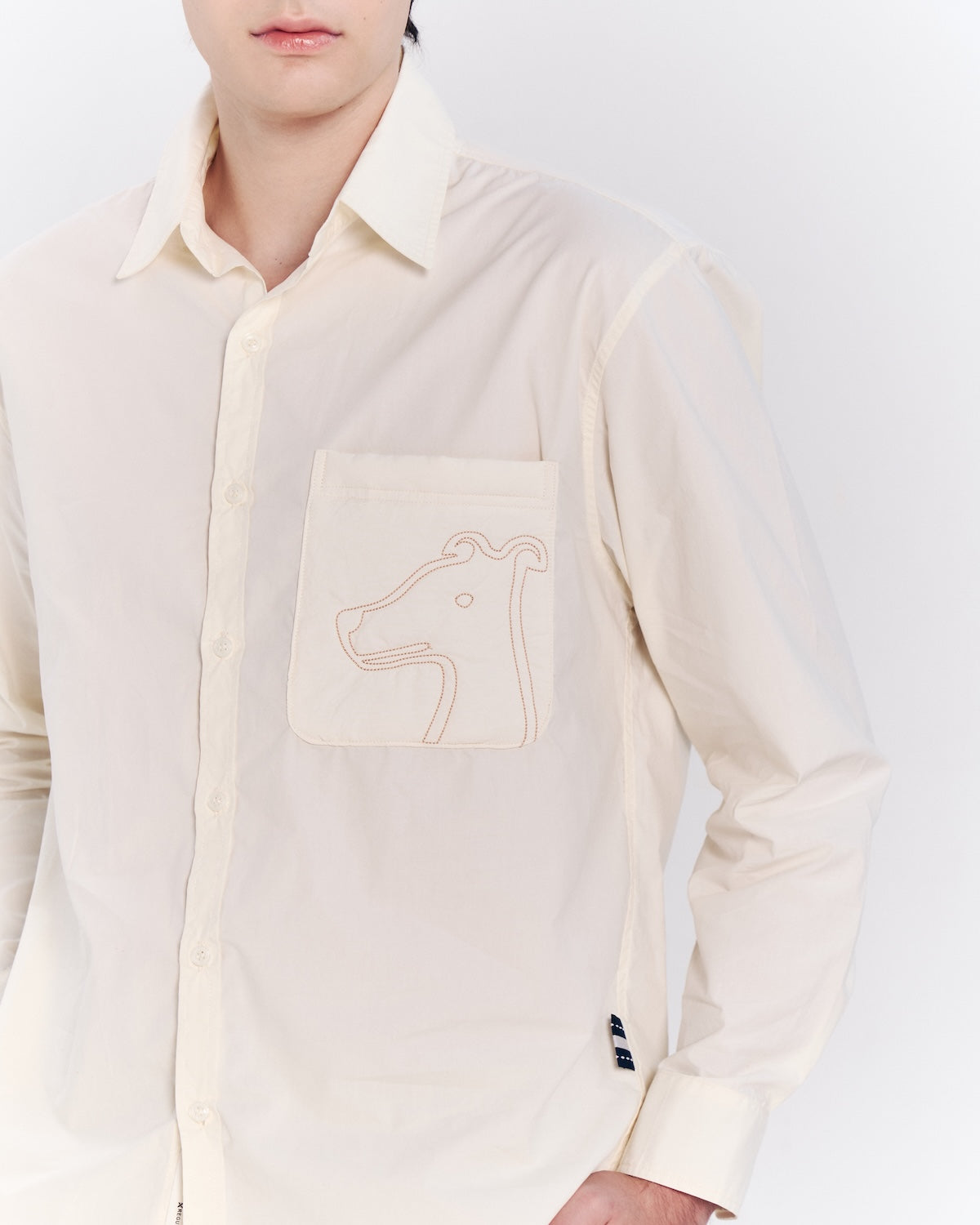 POPLIN REGULAR WITH LOGO EMBROIDERED