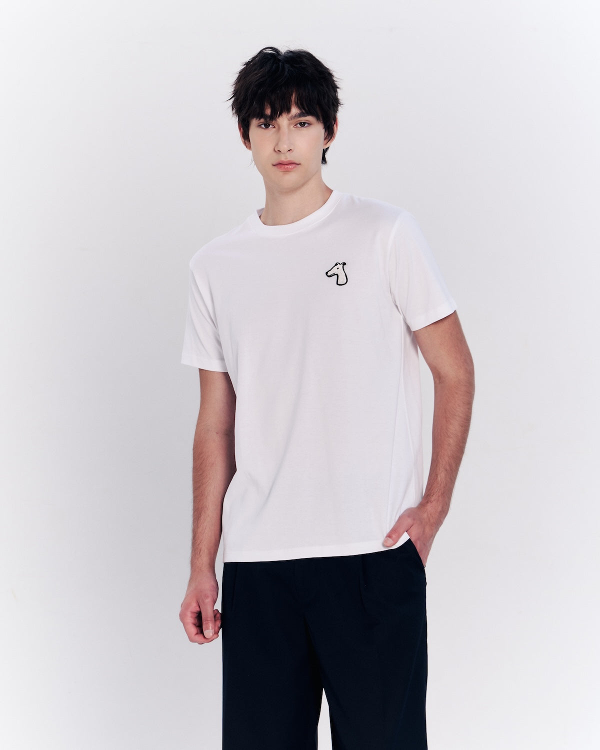 CLASSIC FIT T-SHIRT WITH LOGO EMBROIDERED