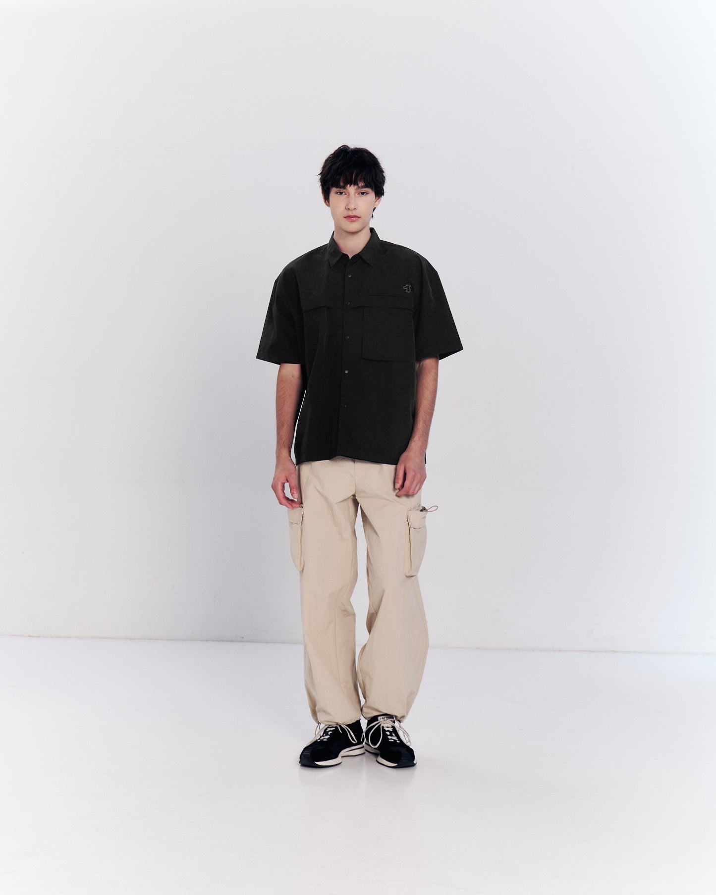 BOXY-FIT SHIRT WITH LOGO EMBROIDERED