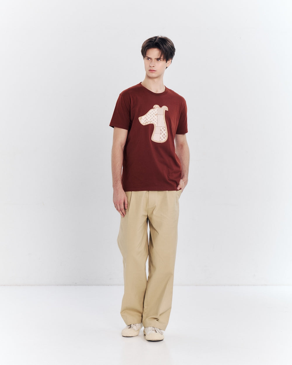 CLASSIC FIT T-SHIRT WITH LOGO GRAPHIC PRINT