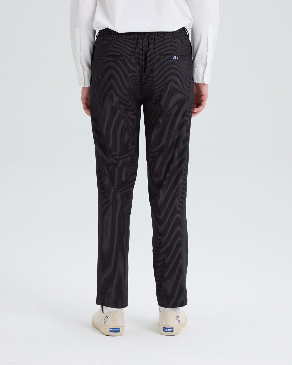 STRAIGHT-LEG POLYESTER BLEND PANTS