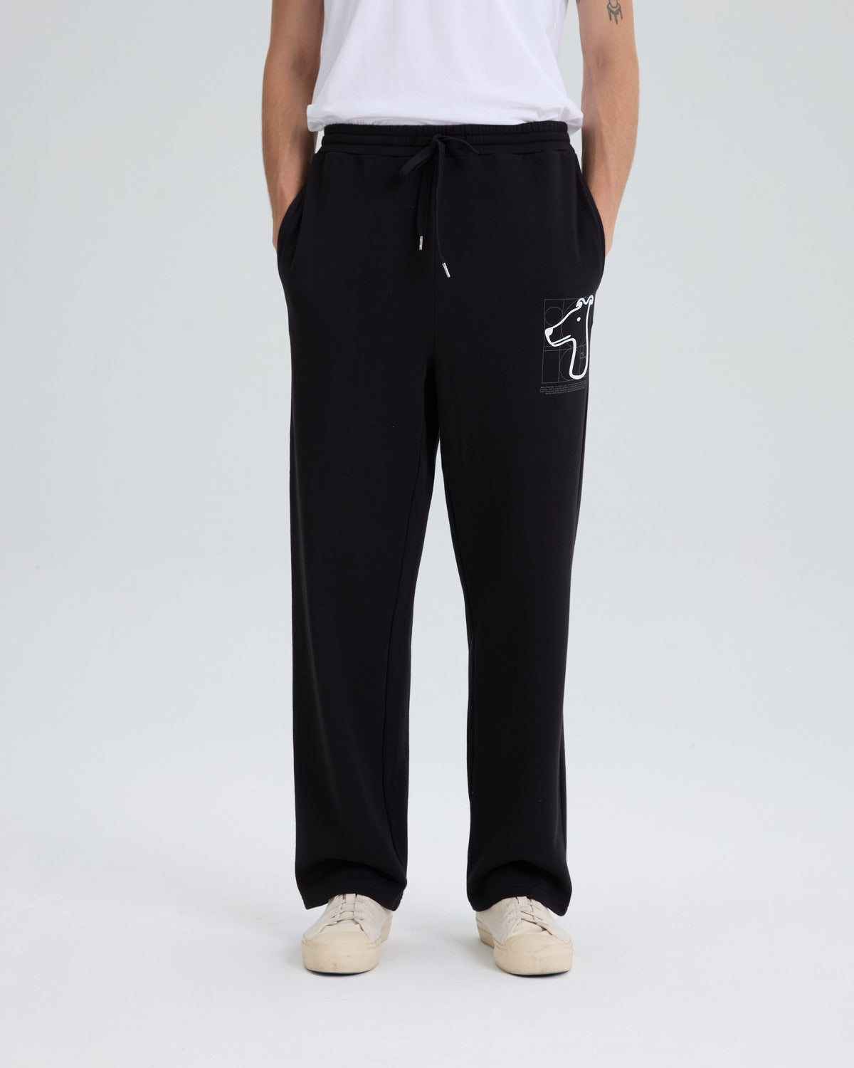 SMILEYHOUND TRACK PANTS WITH GRAPHIC PRINTED