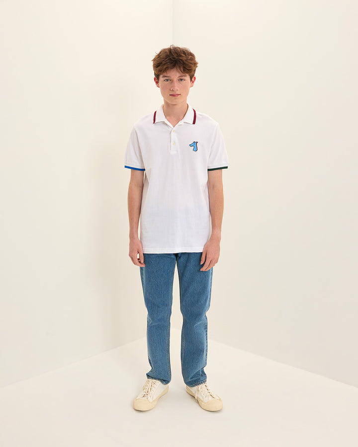 "SMILEYHOUND x LOUIS TAPE"  POLO SHIRT