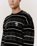 LONG SLEEVE STRIPED T-SHIRT WITH  LOGO EMBROIDERED