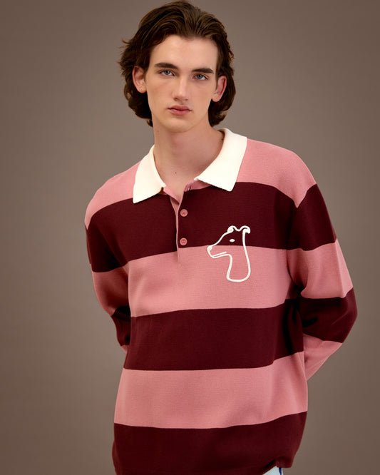 SMILEYHOUND STRIPED KNIT POLO