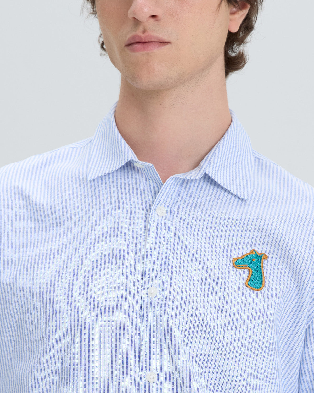 OXFORD REGULAR SHIRT WITH LOGO EMBROIDERED