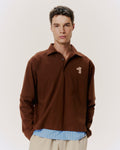 DOUBLE LAYERED LONG-SLEEVE POLO SHIRT WITH LOGO EMBROIDERED