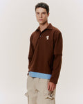 DOUBLE LAYERED LONG-SLEEVE POLO SHIRT WITH LOGO EMBROIDERED