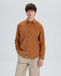 CORDUROY SHIRT WITH LOGO EMBROIDERED