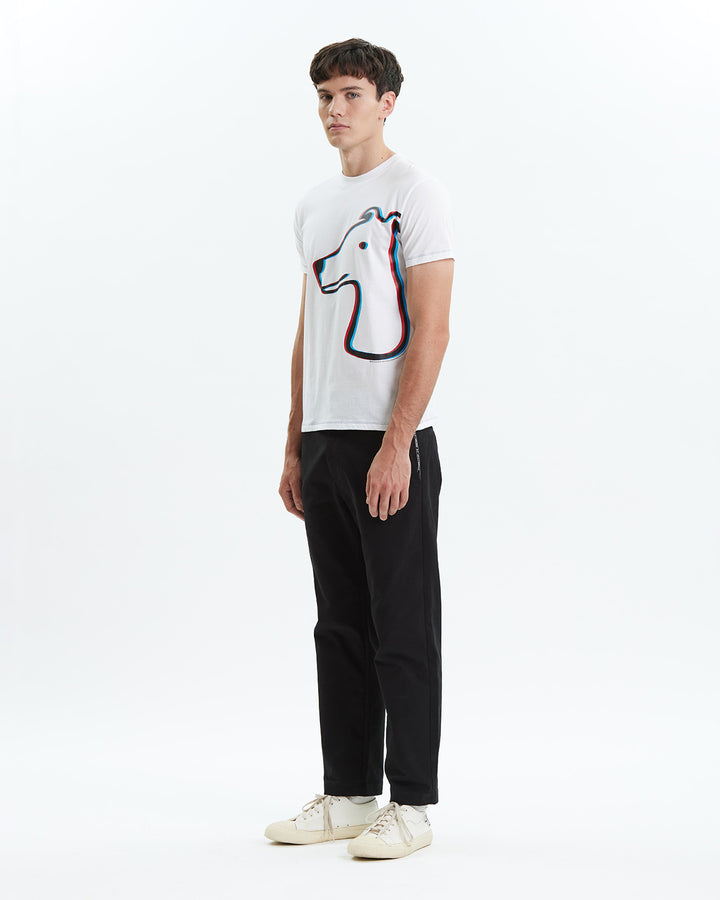 CLASSIC FIT T-SHIRT WITH LOGO GRAPHIC PRINT