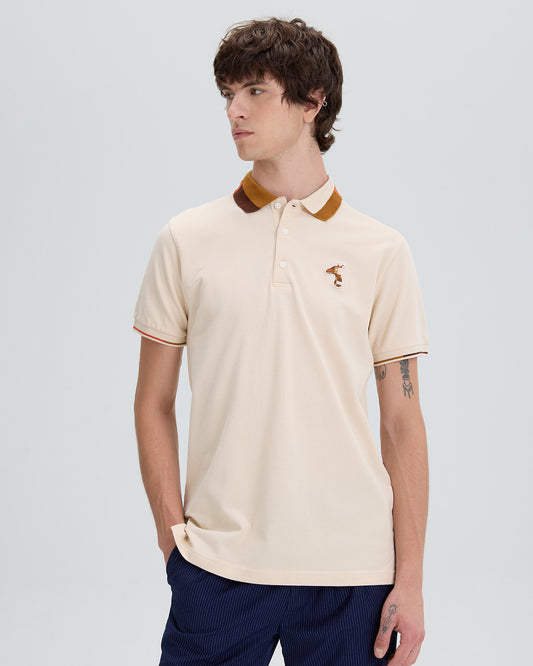 PIQUE POLO SHIRT WITH LOGO EMBROIDERED