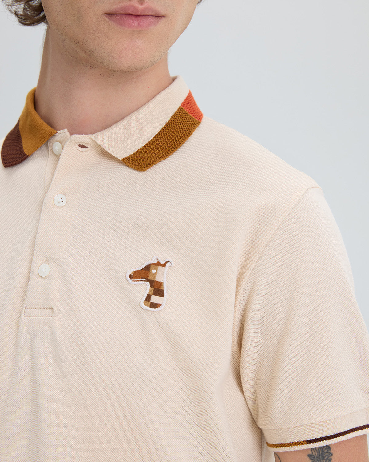 PIQUE POLO SHIRT WITH LOGO EMBROIDERED