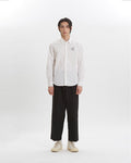 POPLIN SLIM SHIRT WITH LOGO EMBROIDERED