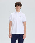 PIQUE POLO SHIRT WITH LOGO EMBROIDERED