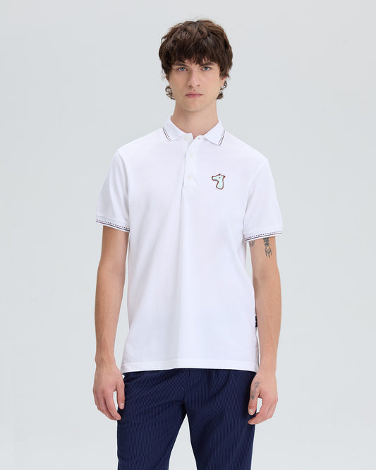 PIQUE POLO SHIRT WITH LOGO EMBROIDERED